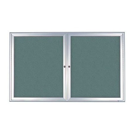 Double Door Enclosed Radius EZ Tack Board,42x32,Bronze/Black